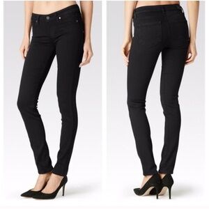 Paige Denim Skyline Skinny Mid Rise denim jeans in Black Sz 29 4 way stretch